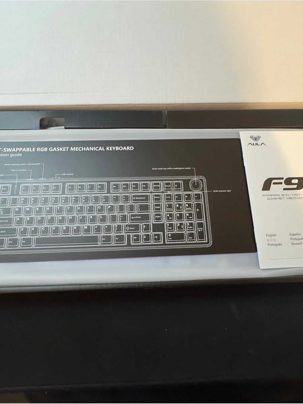 AULA F99 Pro Mechanical RGB Hot Swappable Keyboard with Knob.